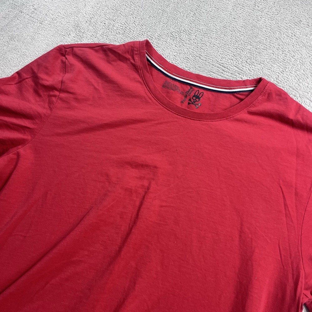 Psycho Bunny Men's T-Shirt, Red, Size 6, Large Pima Cotton